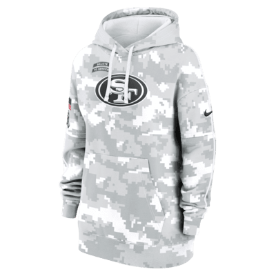 San Francisco 49ers Salute to Service Primary Edge Club Women s Nike NFL Pullover Hoodie. Nike